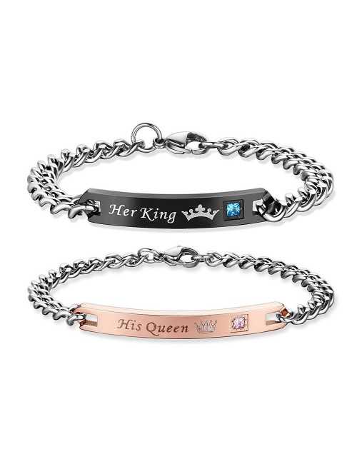 Gyztore - Tazas para parejas 'His Queen, Her King' en español su