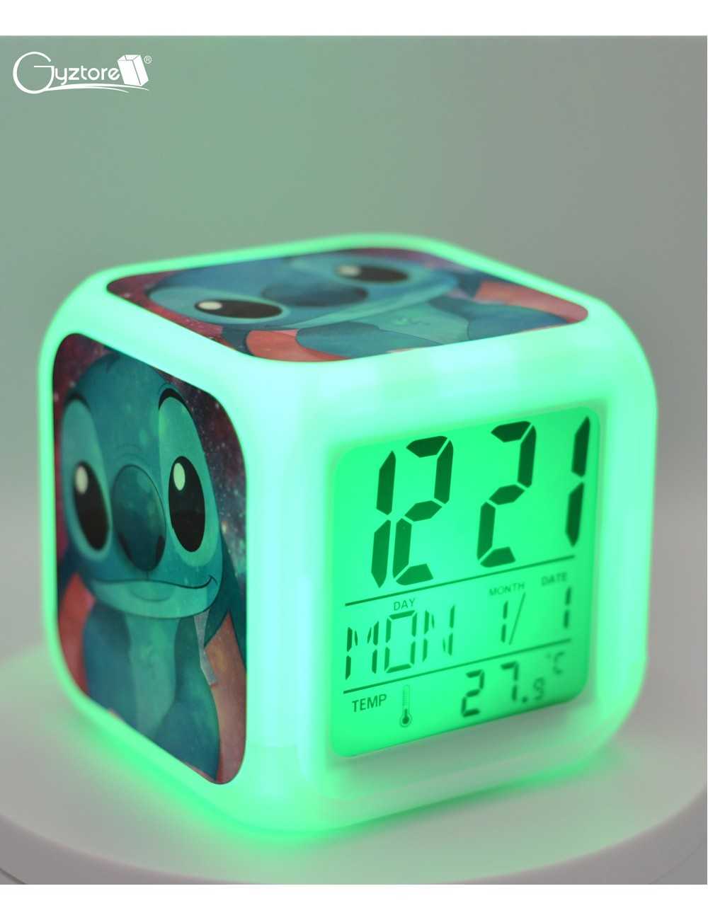 BONFUN El Rey León Stitch Reloj Despertador Digital LED De Colores