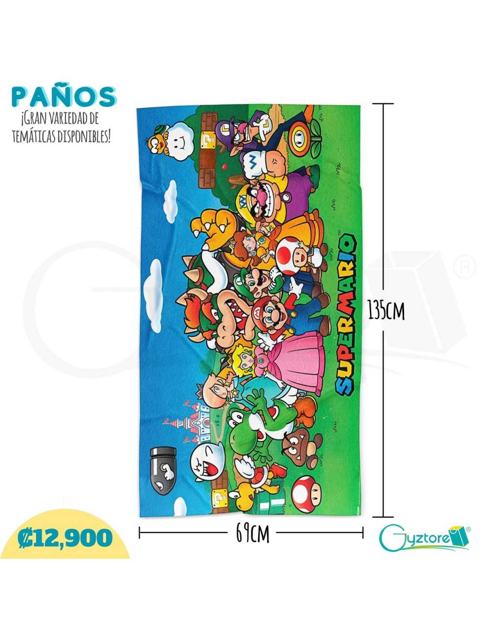 Paños Grandes Diseño De Mario Bros